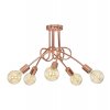 oryginalna lampa loft 5 punktowa edison miedziana