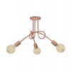 nowoczesna lampa 3 plomienna edison loft miedz