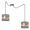 nowoczesna lampa wiszaca spider elegance gold z abazurami
