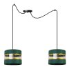 nowoczesna lampa wiszaca spider elegance gold z abazurami