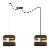 nowoczesna lampa wiszaca spider elegance gold z abazurami