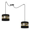 nowoczesna lampa wiszaca spider elegance gold z abazurami