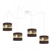 elegancka lampa wiszaca spider elegance gold z abazurami