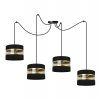 elegancka lampa wiszaca spider elegance gold z abazurami