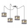 elegancka lampa wiszaca spider elegance gold z abazurami