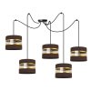 nowoczesna lampa wiszaca spider elegance gold zyrandol z abazurami
