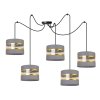 nowoczesna lampa wiszaca spider elegance gold zyrandol z abazurami