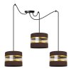 lampa wiszaca nowoczesna spider elegance gold abazury w pasy