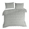 POVLEČENÍ Z MIKROVLÁKNA FLANO 200X220 CM, 2 KS 70X80 CM STŘÍBRNÁ