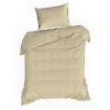 SATÉNOVÉ POVLEČENÍ NOVA3 180X200 CM, 2 KS 70X80 CM BÉŽOVÉ
