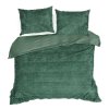 CHLUPATÉ POVLEČENÍ TIFFANY 200X220 CM, 2 KS 70X80 CM TMAVĚZELENÉ