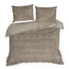 CHLUPATÉ POVLEČENÍ TIFFANY 200X220 CM, 2 KS 70X80 CM BÉŽOVÉ
