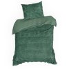 CHLUPATÉ POVLEČENÍ TIFFANY 160X200 CM, 2 KS 70X80 CM TMAVĚZELENÉ