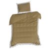SATÉNOVÉ POVLEČENÍ LAURA 160X200 CM, 2 KS 70X80 CM ZLATÉ
