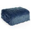 CHLUPATÁ DEKA TIFANY1 70X160 CM TMAVĚMODRÁ