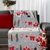 VÁNOČNÍ DEKA SW13 150X200 CM VZOROVANÁ