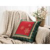 VÁNOČNÍ GOBELÍNOVÝ DEKORAČNÍ POVLAK NA POLŠTÁŘ CHERRY 45X45 CM VZOROVANÁ