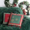 VÁNOČNÍ GOBELÍNOVÝ DEKORAČNÍ POVLAK NA POLŠTÁŘ STAR 45X45 CM VZOROVANÁ
