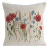 GOBELÍNOVÝ DEKORAČNÍ POVLAK NA POLŠTÁŘ NATUR 45X45 CM KVĚTY