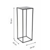 STOJAN NA KVĚTINÁČ SIMPLE 70X24X24 CM ČERNÁ