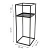 STOJAN NA KVĚTINÁČ SHEL 60X24X24 CM ČERNÁ
