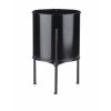 5907600428362 kwietnik stojak z wkladem 24 cm czarny loft