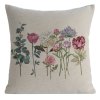 GOBELÍNOVÝ DEKORAČNÍ POVLAK NA POLŠTÁŘ NATUR 45X45 CM KVĚTY