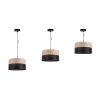 lampa sufitowa wood elegancki abazur z dodatkiem naturalnego debu