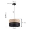 lampa sufitowa wood elegancki abazur z dodatkiem naturalnego debu