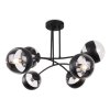 lampa sufitowa toledo wiszaca czarny zyrandol na 6 zarowek loft gwint e14