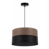 lampa wiszaca wood czarny abazur z okleina z naturalnego drewna