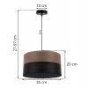 lampa wiszaca wood czarny abazur z okleina z naturalnego drewna