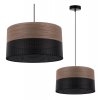 lampa wiszaca wood czarny abazur z okleina z naturalnego drewna