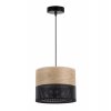 lampa sufitowa wood czarny abazur loft ze zlocistym fornirem 20cm