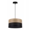 lampa sufitowa wood czarny abazur z drewniana naturalna okleina
