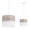 lampa wiszaca wood zyrandol z bialym nowoczesnym abazurem z forniru 20cm