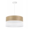 lampa wiszaca wood bialy abazur nad stol lub sofe fornir debowy