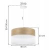 lampa wiszaca wood bialy abazur nad stol lub sofe fornir debowy