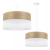 lampa wiszaca wood bialy abazur nad stol lub sofe fornir debowy