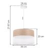 lampa sufitowa wood klasyczny abazur z drewna debowego e27