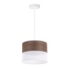 lampa sufitowa wood bialy abazur loft o srednicy 20cm fornir orzechowy