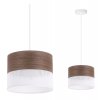 lampa sufitowa wood bialy abazur loft o srednicy 20cm fornir orzechowy