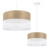 lampa wiszaca wood nowoczesny bialy zyrandol z naturalnym drewnem