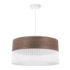 lampa sufitowa wood bialy elegancki abazur z forniru orzechowego