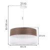 lampa sufitowa wood bialy elegancki abazur z forniru orzechowego