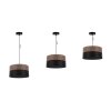 lampa wiszaca wood czarny abazur z dodatkiem orzechowego forniru