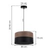 lampa wiszaca wood czarny abazur z dodatkiem orzechowego forniru