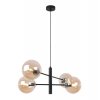 lampa sufitowa vicenza elegancki czarny zyrandol loft z akcentami chrom e14