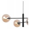 lampa sufitowa vicenza elegancki czarny zyrandol loft z akcentami chrom e14