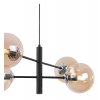lampa sufitowa vicenza elegancki czarny zyrandol loft z akcentami chrom e14